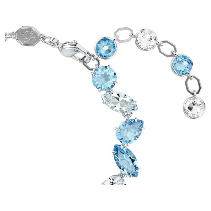 Gema-armbånd med blandede slipinger, blått, rhodiumbelagt Gema-armbånd med blandede slipinger, blått, rhodiumbelagt