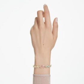 Gema-armbånd med blandede slipinger, flerfarget, gullbelagt Gema-armbånd med blandede slipinger, flerfarget, gullbelagt