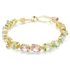 Gema-armbånd med blandede slipinger, flerfarget, gullbelagt Gema-armbånd med blandede slipinger, flerfarget, gullbelagt
