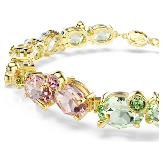 Gema-armbånd med blandede slipinger, flerfarget, gullbelagt Gema-armbånd med blandede slipinger, flerfarget, gullbelagt