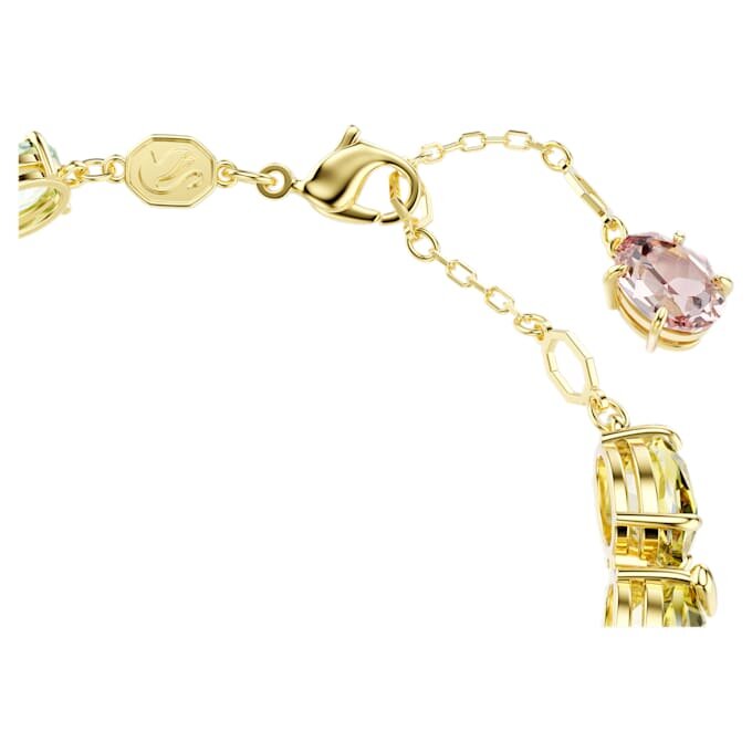 Gema-armbånd med blandede slipinger, flerfarget, gullbelagt Gema-armbånd med blandede slipinger, flerfarget, gullbelagt