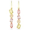 Gema øredobber, asymmetrisk design, blandede slipninger, rosa, gullfarget belegg Gema øredobber, asymmetrisk design, blandede slipninger, rosa, gullfarget belegg