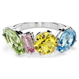 Gema-ring med blandede slipninger, flerfarget, rhodiumbelagt Gema-ring med blandede slipninger, flerfarget, rhodiumbelagt