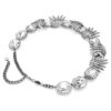 Halskjede «Feather» fra The Vienna Collection, hvitt, rutheniumbelagt