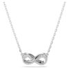 Hyperbola-anheng med pavé, Infinity-symbol, hvitt, rhodiumbelagt Hyperbola-anheng med pavé, Infinity-symbol, hvitt, rhodiumbelagt