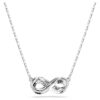 Hyperbola-anheng med pavé, Infinity-symbol, hvitt, rhodiumbelagt Hyperbola-anheng med pavé, Infinity-symbol, hvitt, rhodiumbelagt