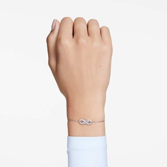 Hyperbola-armbånd Infinity, hvitt, rhodiumbelagt Hyperbola-armbånd Infinity, hvitt, rhodiumbelagt