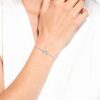 Hyperbola-armbånd med Infinity-tegn og hjerte, hvitt, rhodiumbelagt Hyperbola-armbånd med Infinity-tegn og hjerte, hvitt, rhodiumbelagt