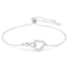 Hyperbola-armbånd med Infinity-tegn og hjerte, hvitt, rhodiumbelagt Hyperbola-armbånd med Infinity-tegn og hjerte, hvitt, rhodiumbelagt