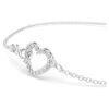 Hyperbola-armbånd med Infinity-tegn og hjerte, hvitt, rhodiumbelagt Hyperbola-armbånd med Infinity-tegn og hjerte, hvitt, rhodiumbelagt