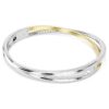 Hyperbola-armbånd med rundslipte krystaller, hvitt, blandet metallfinish