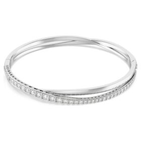 Hyperbola armbånd med rundslipte steiner, hvitt, rhodiumbelagt Hyperbola armbånd med rundslipte steiner, hvitt, rhodiumbelagt