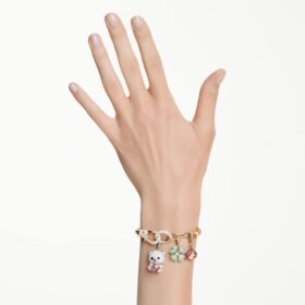 Idyllia-armbånd med blandede slipinger, blandede motiver, flerfarget, gullbelagt Idyllia-armbånd med blandede slipinger, blandede motiver, flerfarget, gullbelagt