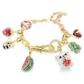 Idyllia-armbånd med blandede slipinger, blandede motiver, flerfarget, gullbelagt Idyllia-armbånd med blandede slipinger, blandede motiver, flerfarget, gullbelagt