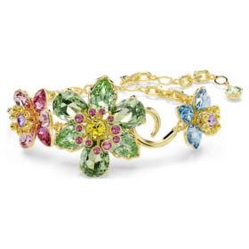 Idyllia-armbånd med blandede slipinger, blomst, flerfarget, gullbelagt Idyllia-armbånd med blandede slipinger, blomst, flerfarget, gullbelagt