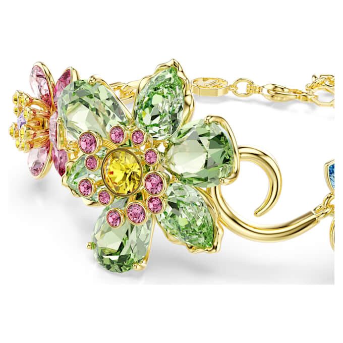 Idyllia-armbånd med blandede slipinger, blomst, flerfarget, gullbelagt Idyllia-armbånd med blandede slipinger, blomst, flerfarget, gullbelagt
