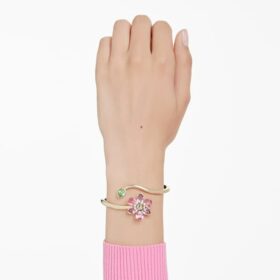 Idyllia-armbånd med blandede slipinger, blomst, flerfarget, gullfarget Idyllia-armbånd med blandede slipinger, blomst, flerfarget, gullfarget