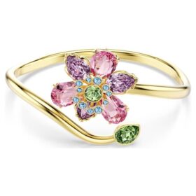 Idyllia-armbånd med blandede slipinger, blomst, flerfarget, gullfarget Idyllia-armbånd med blandede slipinger, blomst, flerfarget, gullfarget