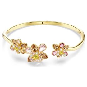 Idyllia-armbånd med blandede slipinger, blomst, flerfarget, gullfarget Idyllia-armbånd med blandede slipinger, blomst, flerfarget, gullfarget