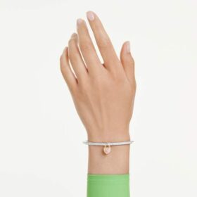 Idyllia armbånd med blandede slipinger, hjerte, rosa, blandet metallfinish Idyllia armbånd med blandede slipinger, hjerte, rosa, blandet metallfinish