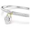 Idyllia armbånd med blandede slipinger, hjerte, rosa, blandet metallfinish