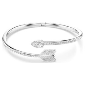 Idyllia armbånd med blandede slipninger, pil, hvit, rhodiumbelagt Idyllia armbånd med blandede slipninger, pil, hvit, rhodiumbelagt