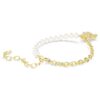Idyllia-armbånd med krystallperler, rundslipt, teddybjørn, gullfarget, gullbelagt Idyllia-armbånd med krystallperler, rundslipt, teddybjørn, gullfarget, gullbelagt