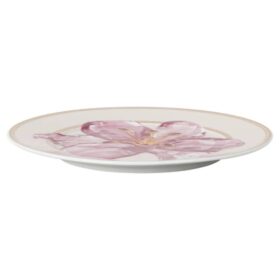 Idyllia brødplate i porselen, krystallmønster, lilje, lilla