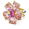 Idyllia cocktailring «Flower», rosa, gullbelagt