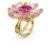Idyllia cocktailring «Flower», rosa, gullbelagt