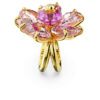 Idyllia cocktailring «Flower», rosa, gullbelagt