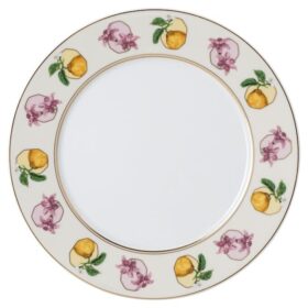 Idyllia dessertplate i porselen, krystallmønster, Lily Citron, flerfarget