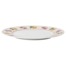 Idyllia dessertplate i porselen, krystallmønster, Lily Citron, flerfarget