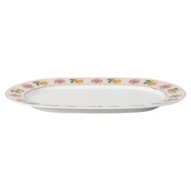 Idyllia-fat i porselen, krystalltrykk-motiv, Lily Citron, liten, flerfarget