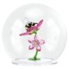 Idyllia glasskule med bie og blomster
