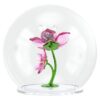 Idyllia glasskule med bie og blomster