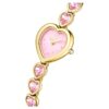 Idyllia Heart Watch armbånd med krystaller, rosa, gullfarget finish Idyllia Heart Watch armbånd med krystaller, rosa, gullfarget finish