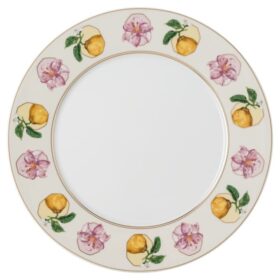Idyllia middagstallerken i porselen, krystalltrykk, Lily Citron, flerfarget