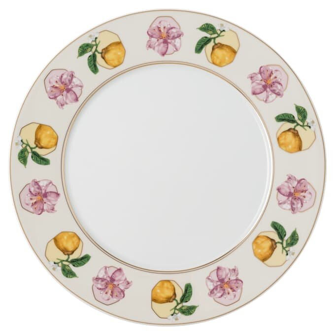Idyllia middagstallerken i porselen, krystalltrykk, Lily Citron, flerfarget Idyllia middagstallerken i porselen, krystalltrykk, Lily Citron, flerfarget