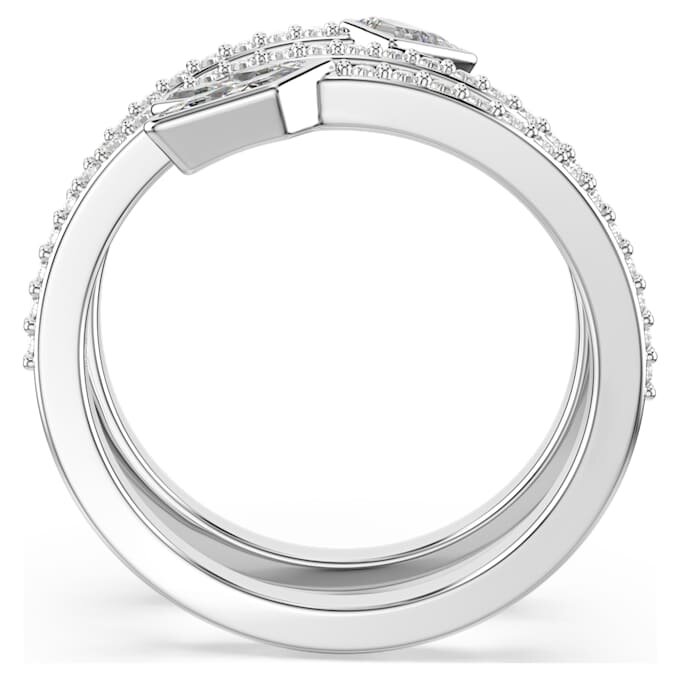Idyllia-motivring med blandede slipinger, pil, hvit, rhodiumbelagt Idyllia-motivring med blandede slipinger, pil, hvit, rhodiumbelagt