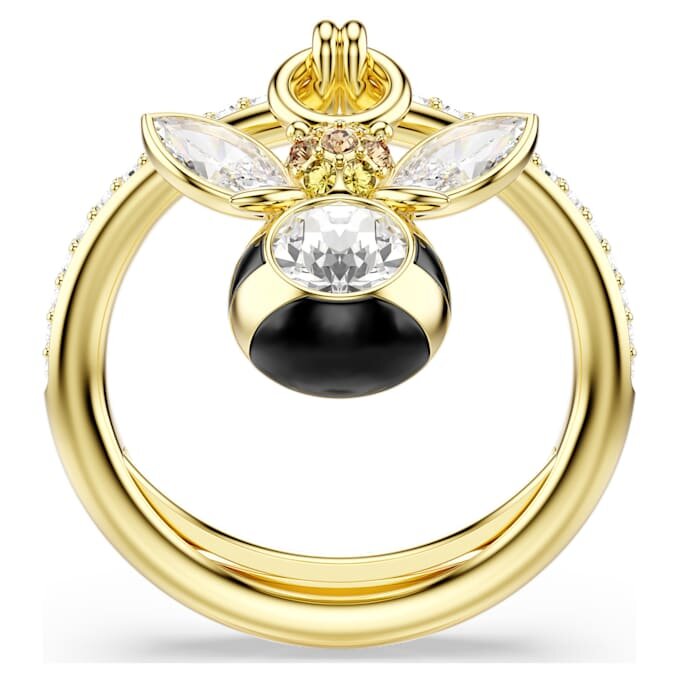 Idyllia-motivring med blandede slipninger, bie, flerfarget, gullfarget Idyllia-motivring med blandede slipninger, bie, flerfarget, gullfarget