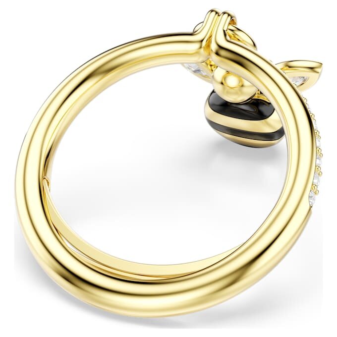 Idyllia-motivring med blandede slipninger, bie, flerfarget, gullfarget Idyllia-motivring med blandede slipninger, bie, flerfarget, gullfarget