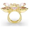 Idyllia-motivring med blandede slipninger, blomst, flerfarget, gullbelagt Idyllia-motivring med blandede slipninger, blomst, flerfarget, gullbelagt