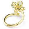 Idyllia åpen ring med blandede slipninger, blomst, grønn, gullbelagt