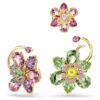 Idyllia ørecuff-sett (3), asymmetrisk design, blandede slipinger, blomst, flerfarget, gullbelagt Idyllia ørecuff-sett (3), asymmetrisk design, blandede slipinger, blomst, flerfarget, gullbelagt