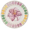 Idyllia serveringsplate i porselen, krystalltrykk-motiv, lilje, flerfarget
