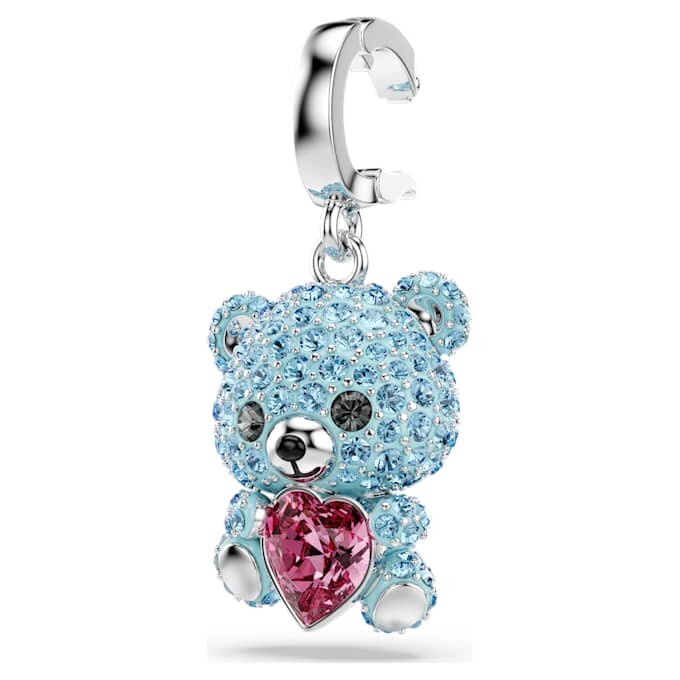 Idyllia-smykke med blandede slipninger, bamse, blå, rhodiumbelagt Idyllia-smykke med blandede slipninger, bamse, blå, rhodiumbelagt