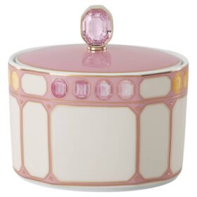 Idyllia sukkerskål i porselen, rosa