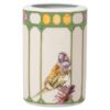 Idyllia-vase i porselen, krystalltrykk-motiv, kakadue, liten, flerfarget Idyllia-vase i porselen, krystalltrykk-motiv, kakadue, liten, flerfarget