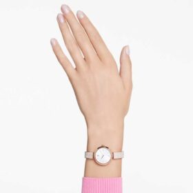 Illumina-klokke, sveitsiskprodusert, metallarmbånd, rosagullfarget, rosagullfarget finish